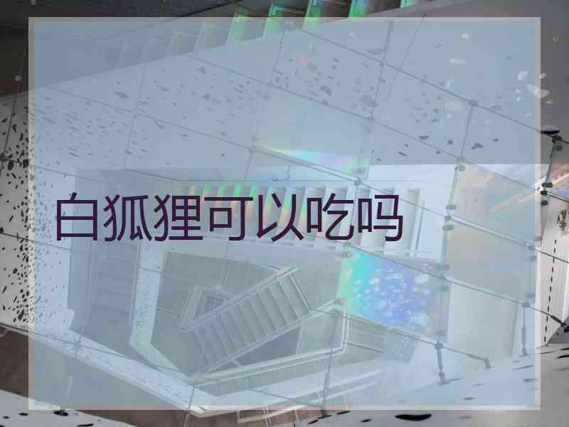 白狐狸可以吃吗