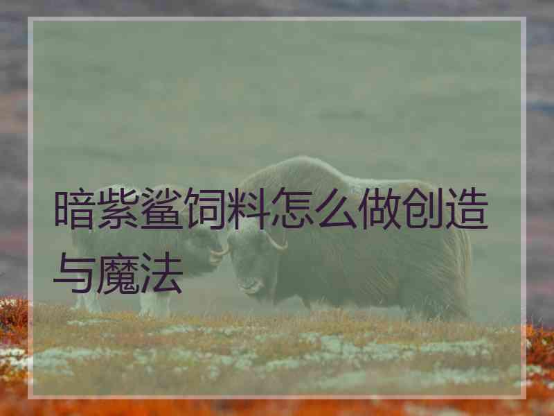 暗紫鲨饲料怎么做创造与魔法
