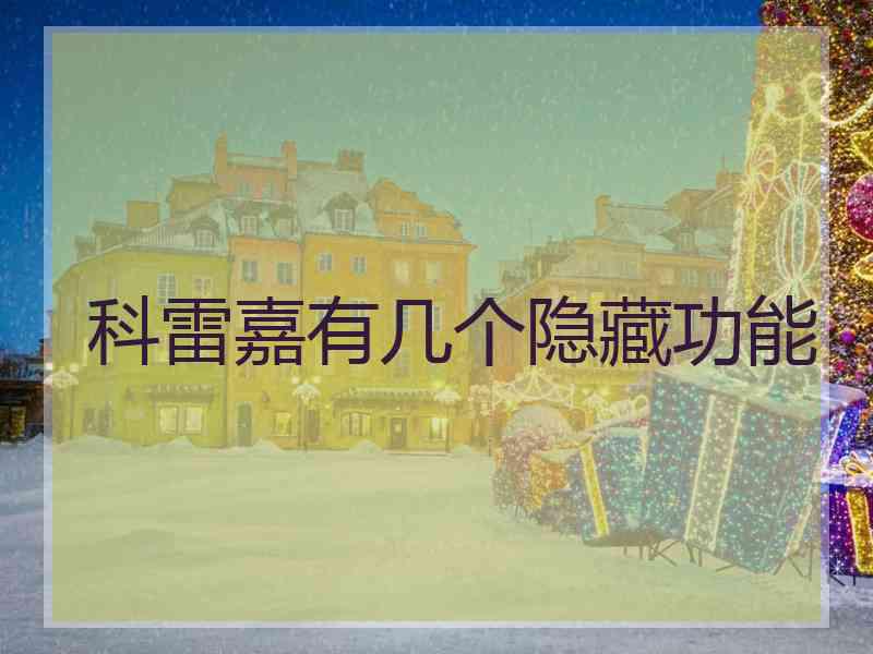 科雷嘉有几个隐藏功能