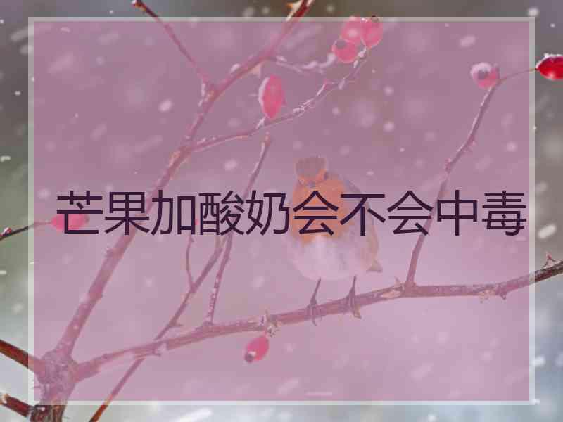 芒果加酸奶会不会中毒